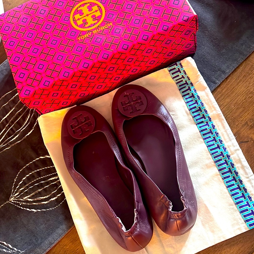 Tory Burch Minnie Travel ballet flats slightly used